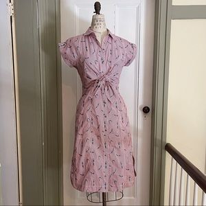 Maeve by Anthropologie Dress Size 4, Red & White Striped